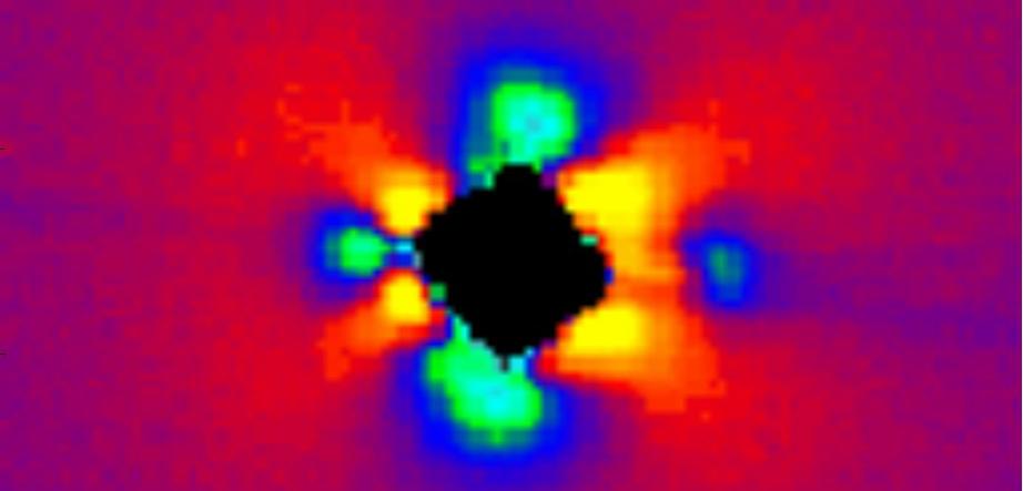 Raman-Bild von Materialspannung in Silizium