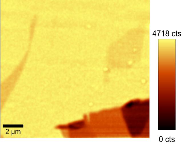 SNOM-Bild von exfoliertem Graphen.