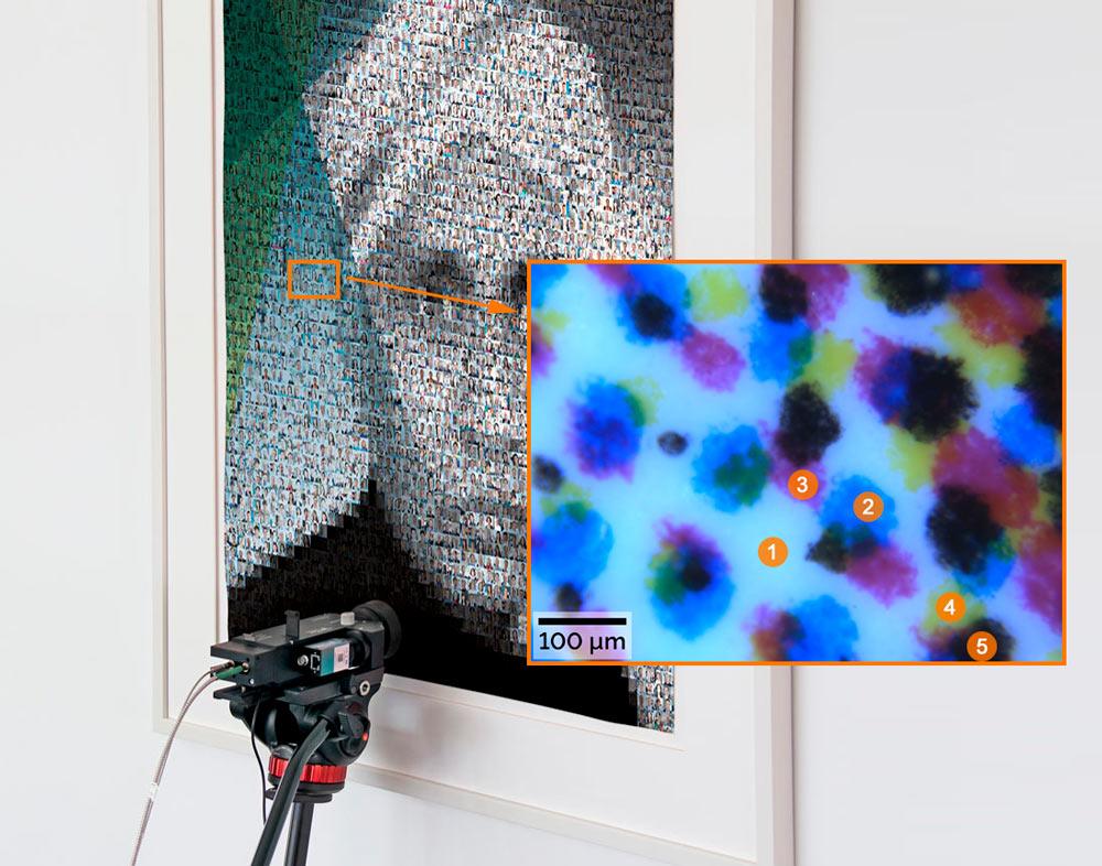 alphaCART Raman System vor Gemälde